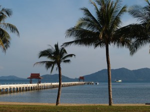 private beach and pier bang bao